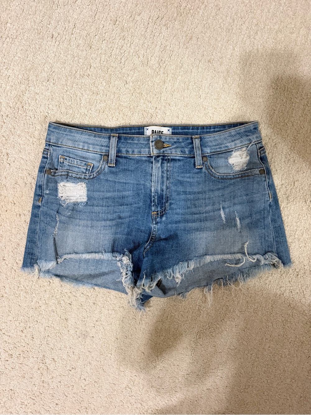 PAIGE Blue Denim Shorts